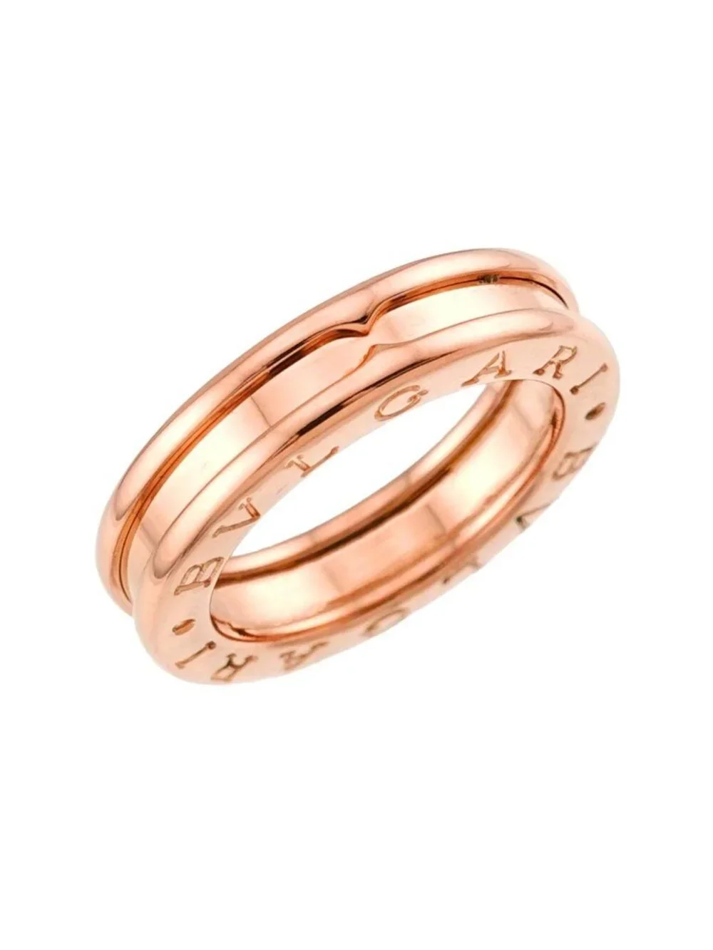 Bvlgari Band 48 Ring 18K Pink Gold